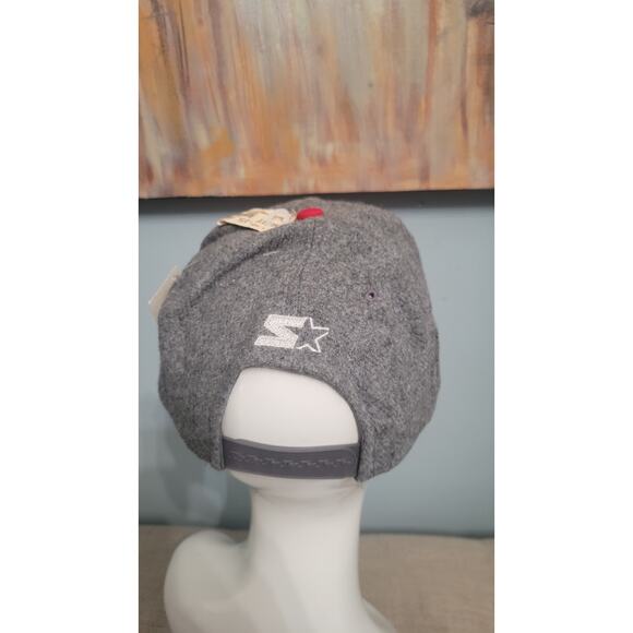 Vintage Starter UNLV Runnin' Rebels Snapback Hat 100% Wool Gray Red NWT Made DR - Picture 6 of 14